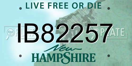 IB82257 New Hampshire License Plate