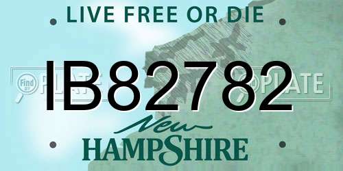 IB82782 New Hampshire License Plate