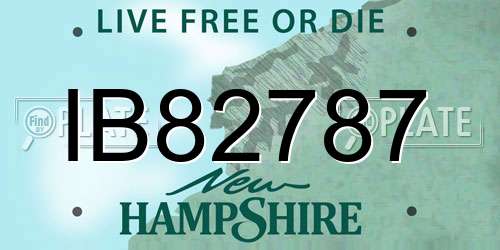 IB82787 New Hampshire License Plate