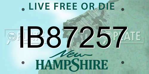 IB87257 New Hampshire License Plate