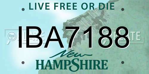 IBA7188 New Hampshire License Plate