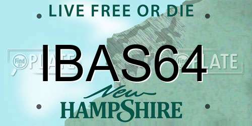 IBAS64 New Hampshire License Plate
