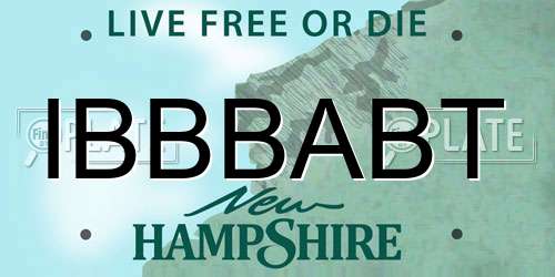 IBBBABT New Hampshire License Plate