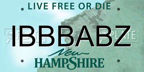 IBBBABZ New Hampshire License Plate