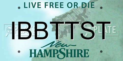 IBBTTST New Hampshire License Plate