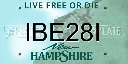 IBE28I New Hampshire License Plate