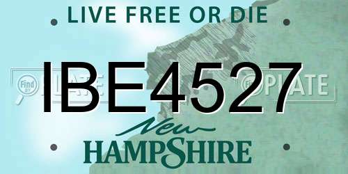 IBE4527 New Hampshire License Plate