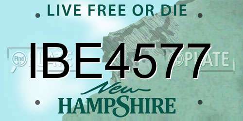 IBE4577 New Hampshire License Plate