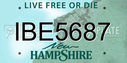 IBE5687 New Hampshire License Plate