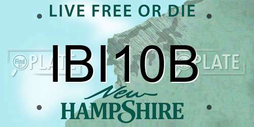 IBI10B New Hampshire License Plate