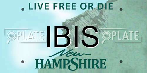 IBIS New Hampshire License Plate