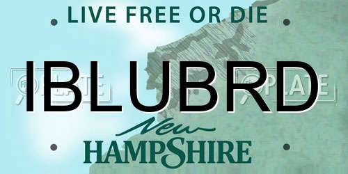 IBLUBRD New Hampshire License Plate