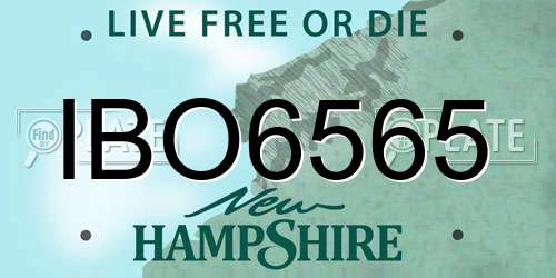 IBO6565 New Hampshire License Plate