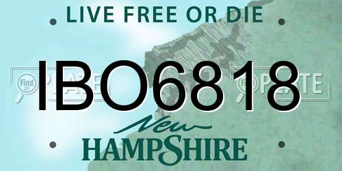 IBO6818 New Hampshire License Plate