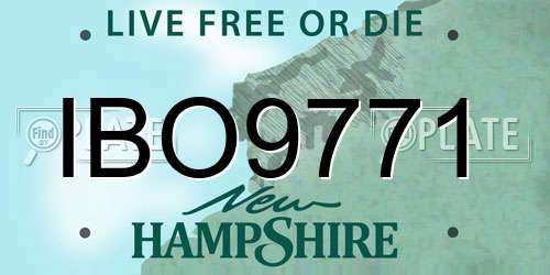 IBO9771 New Hampshire License Plate