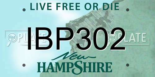 IBP302 New Hampshire License Plate