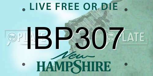 IBP307 New Hampshire License Plate