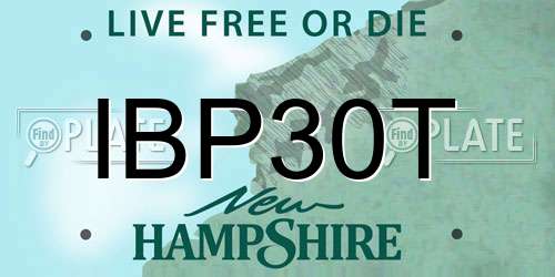 IBP30T New Hampshire License Plate