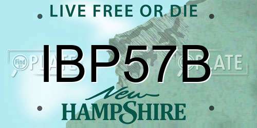 IBP57B New Hampshire License Plate