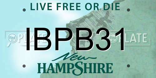IBPB31 New Hampshire License Plate
