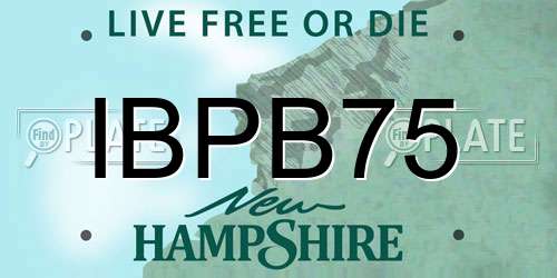 IBPB75 New Hampshire License Plate
