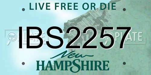 IBS2257 New Hampshire License Plate