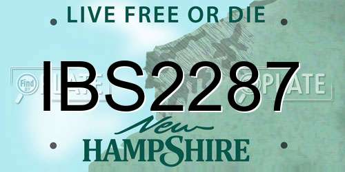 IBS2287 New Hampshire License Plate