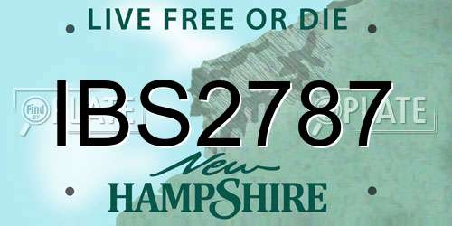 IBS2787 New Hampshire License Plate