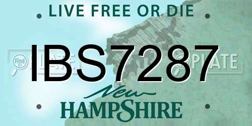 IBS7287 New Hampshire License Plate