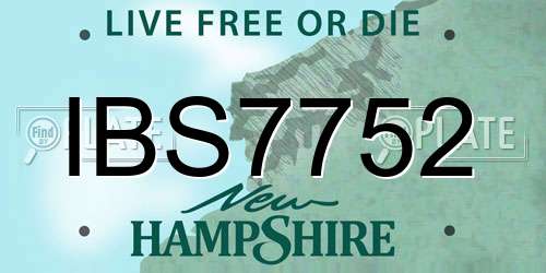 IBS7752 New Hampshire License Plate