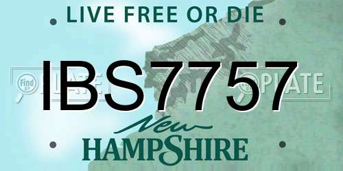 IBS7757 New Hampshire License Plate