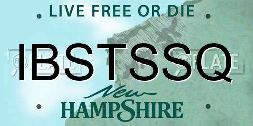 IBSTSSQ New Hampshire License Plate