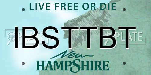 IBSTTBT New Hampshire License Plate