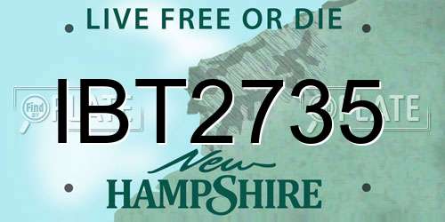 IBT2735 New Hampshire License Plate