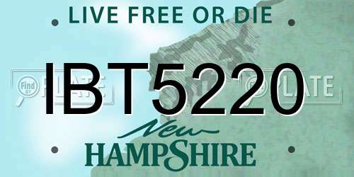 IBT5220 New Hampshire License Plate