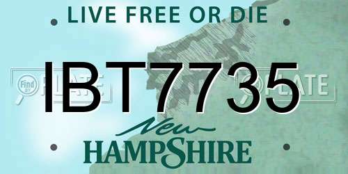 IBT7735 New Hampshire License Plate