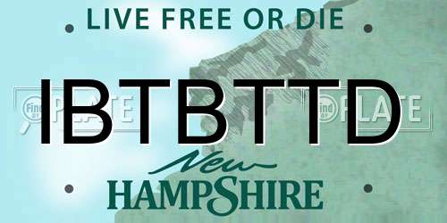IBTBTTD New Hampshire License Plate