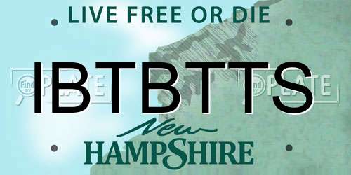 IBTBTTS New Hampshire License Plate
