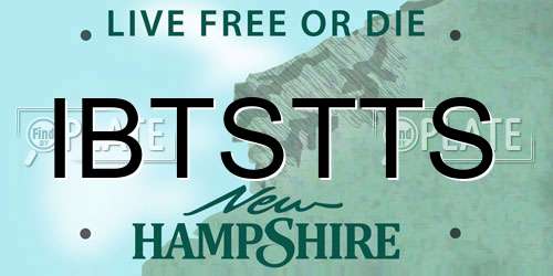 IBTSTTS New Hampshire License Plate