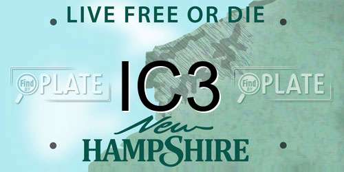 IC3 New Hampshire License Plate