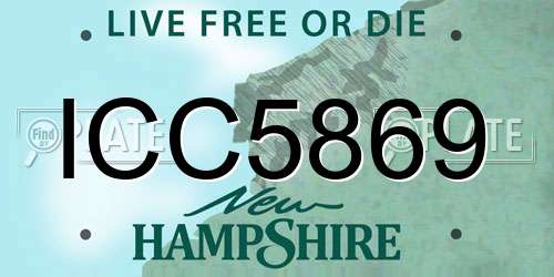 ICC5869 New Hampshire License Plate