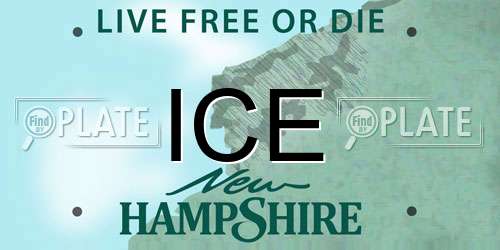 ICE New Hampshire License Plate