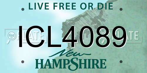 ICL4089 New Hampshire License Plate