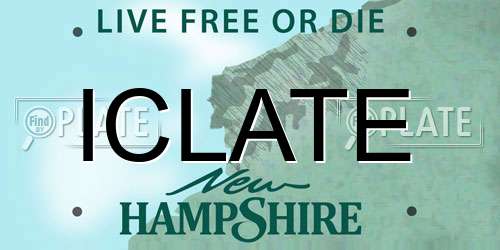 ICLATE New Hampshire License Plate