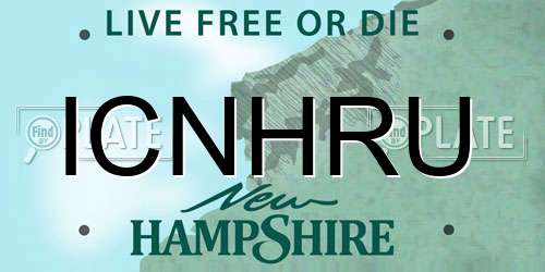 ICNHRU New Hampshire License Plate