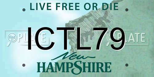 ICTL79 New Hampshire License Plate