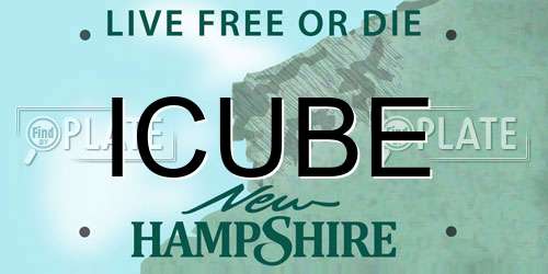 ICUBE New Hampshire License Plate