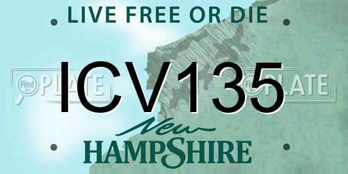 ICV135 New Hampshire License Plate