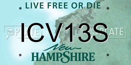 ICV13S New Hampshire License Plate