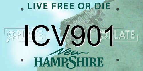 ICV901 New Hampshire License Plate